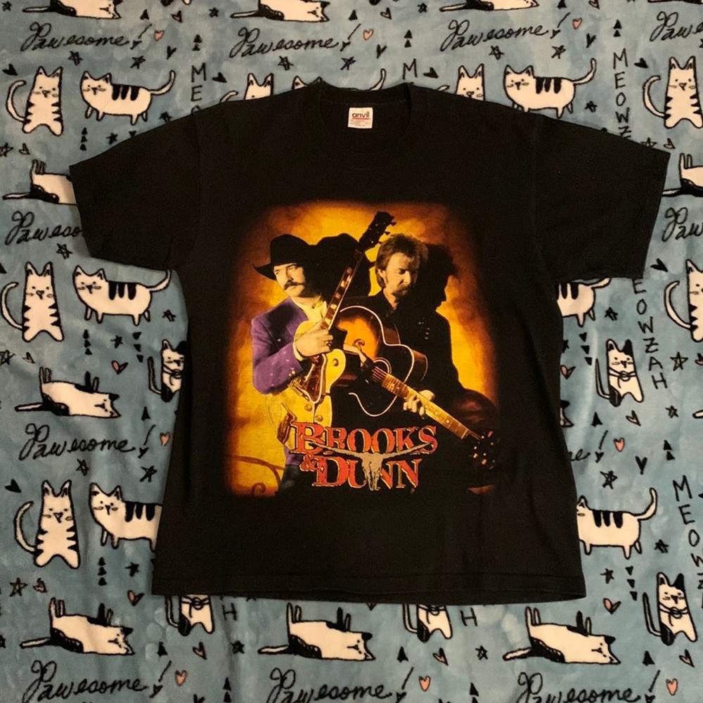 Brooks and Dunn 1997 Reversible Original Tour T Shirt Double-Sided
